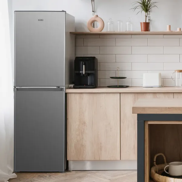 Haden HK240IX 55cm 60/40 Freestanding Fridge Freezer in Inox