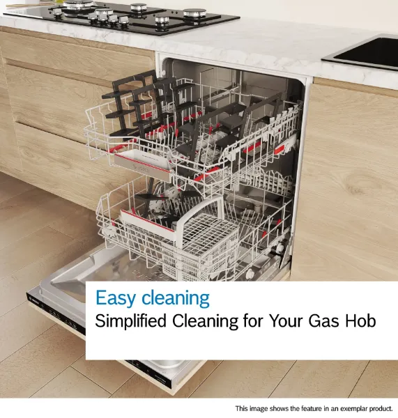 Bosch PCS7A5I90 Series 6 75 cm 5 Burner Gas Hob in Stainless Steel