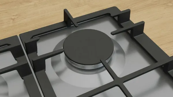 Bosch PCS7A5I90 Series 6 75 cm 5 Burner Gas Hob in Stainless Steel