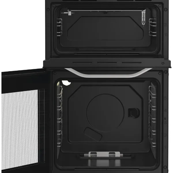 Hotpoint HTG5GCWL 50cm Gas Twin Cooker with Glass Lid in White