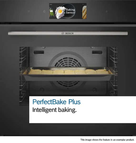 Bosch HRG7764B1B Built-in Oven with Added Steam Function in Black