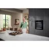 Miele H 2455 B 60cm Built In Single Electric Oven in Obsidian Black & Stainless Steel Effect