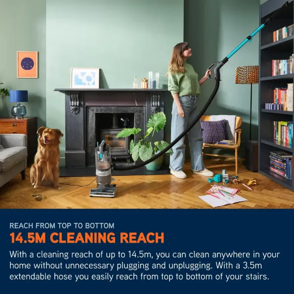Vax CDUP-LORP LiftOut Reach Pet-Design Upright Vacuum Cleaner - Graphite / Teal
