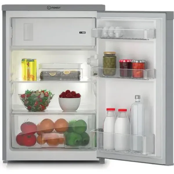 Indesit I55V1112SUK 55cm Low Frost Under Counter Fridge with Ice Box in Silver