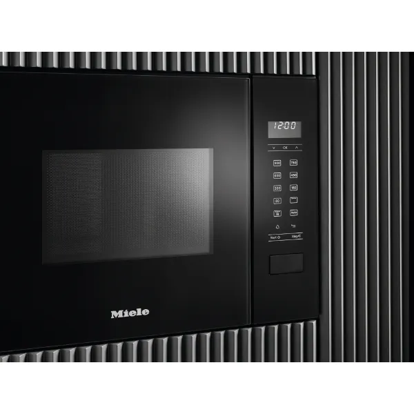 Miele M2234SC Built-In Microwave with Grill in Obsidian Black