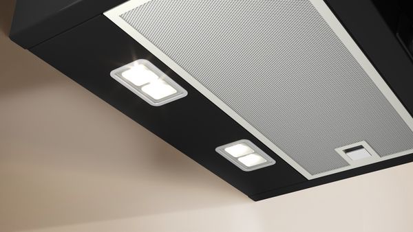 Neff D85IFN1S0B 80cm Wall-Mounted Cooker Hood in Clear Glass and Black