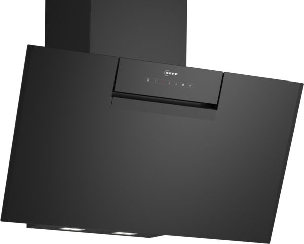 Neff D85IFN1S0B 80cm Wall-Mounted Cooker Hood in Clear Glass and Black