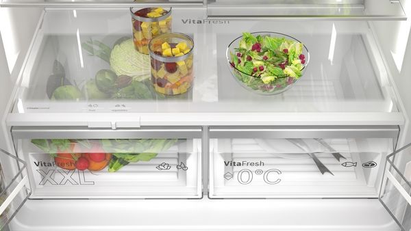 Bosch KFD96APEA American Style Fridge Freezer with French Doors in Brushed Steel Anti-Fingerprint