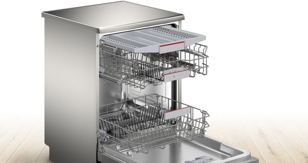 Bosch SMS4EMI06G Freestanding Dishwasher In Silver inox