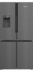 Siemens KF96DPXEA American Style Fridge Freezer with French Doors in Brushed Black Steel anti-fingerprint