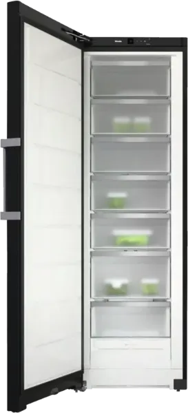 Miele FNS4782D_BST Freestanding Tall Freezer in Black Steel