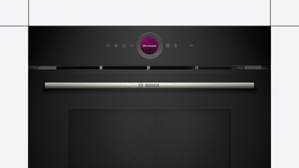 Bosch CEG732XB1B Series 8 Built-in Microwave Oven with Grill in Black