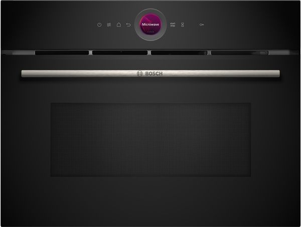 Bosch CEG732XB1B Series 8 Built-in Microwave Oven with Grill in Black