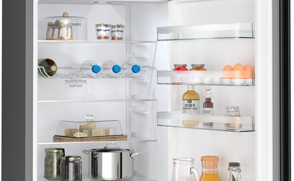 Siemens KG39NXXDFG Freestanding Fridge Freezer in Black inox-antifingerprint coating