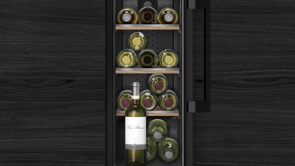 Siemens KU20WVHF0G Wine Cooler With Glass Door In Black