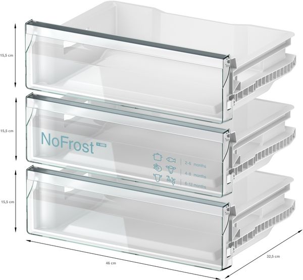 Siemens GU21NVFE0G Built-In Freezer 