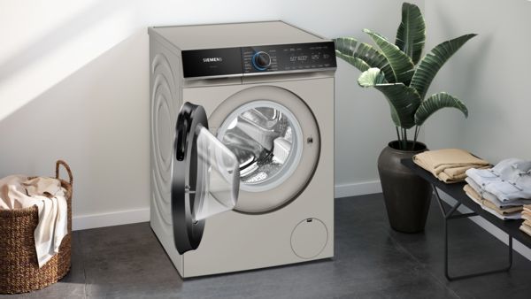 Siemens WG56B2ATGB 10kg 1600 Spin Freestanding Washing Machine in Silver Inox