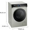 Siemens WG56B2ATGB 10kg 1600 Spin Freestanding Washing Machine in Silver Inox