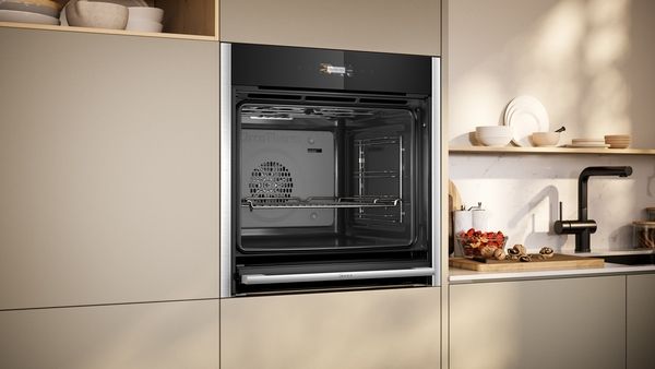 Neff B54CR31N0B Built In Single Electric Oven in Stainless steel with Slide & Hide®