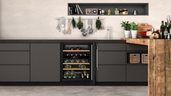 Neff KU9213HG0G Built-In Wine Cooler in Black with Glass Door