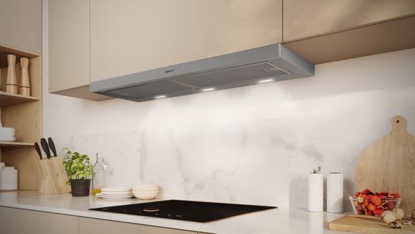 Neff D49ED22N1B 90cm Telescopic Cooker Hood in Silver Metallic