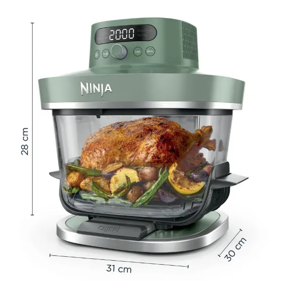 Ninja AS090UKGN CRISPi PRO 5-in-1 Glass Air Fryer - Green