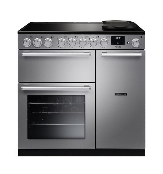 Rangemaster 16366 Nexus 90 Induction Range Cooker in Stainless Steel with Chrome Trim - NEX90EISTST/CM1 