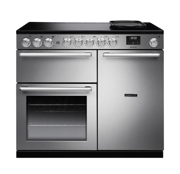 Rangemaster NEX100EISTST/CM1 Nexus 100 Induction Range Cooker in Stainless Steel with Chrome Trim