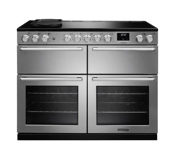 Rangemaster 16478 Nexus BC 110 Induction Range Cooker with Slow Cook Oven in Stainless Steel with Chrome Trim - NEXB110EISTST/CM1