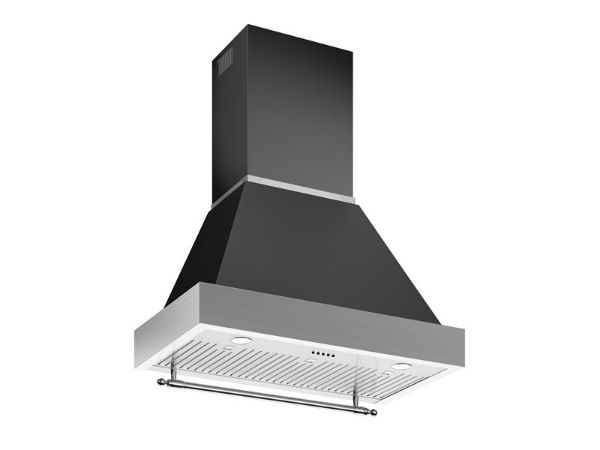 Bertazzoni KC36HERTNE + K90HERTX Heritage Chimney Hood 90cm Wall Mounted Nero