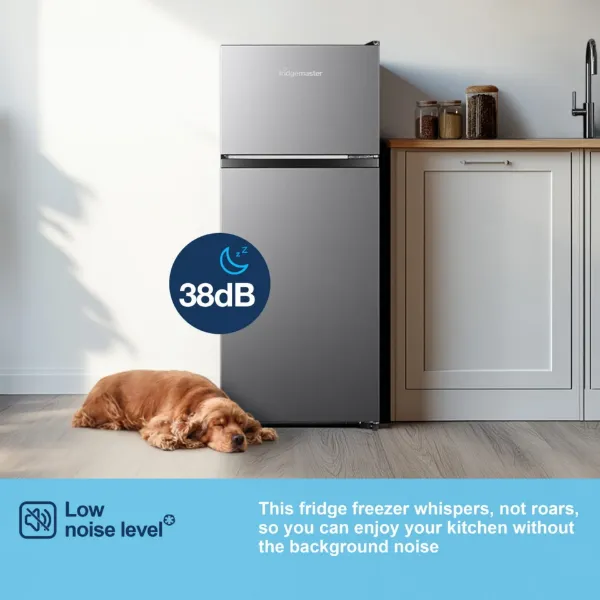 Fridgemaster MTM48120ES 70/30 Fridge Freezer - Silver
