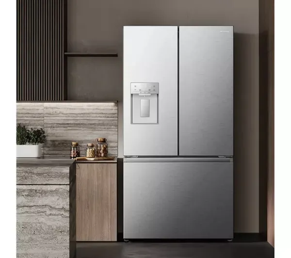 Hisense RF815N4SESE Total No Frost Plumbed American Fridge Freezer - Silver