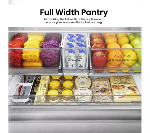Hisense RF815N4SESE Total No Frost Plumbed American Fridge Freezer - Silver