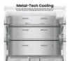 Hisense RF815N4SESE Total No Frost Plumbed American Fridge Freezer - Silver