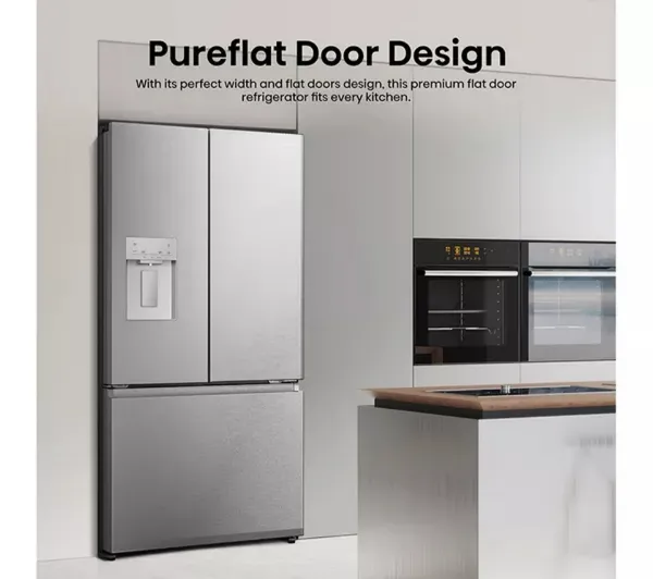 Hisense RF815N4SESE Total No Frost Plumbed American Fridge Freezer - Silver