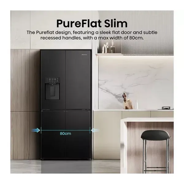 Hisense RQ5P470SYFD Total No Frost American Fridge Freezer - Black