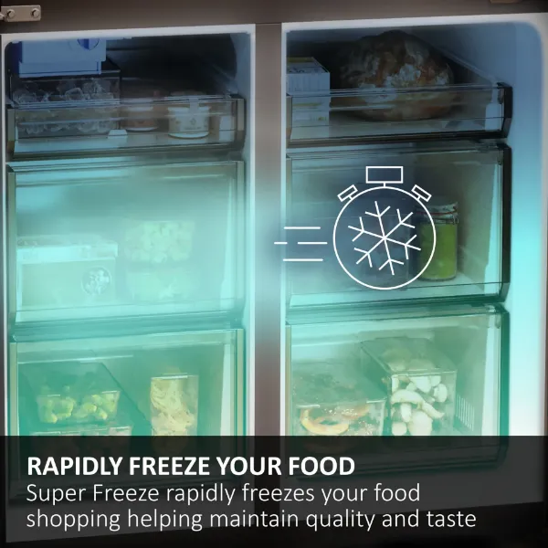 Haier HTW5618EWMG 60/40 Fridge Freezer - Silver