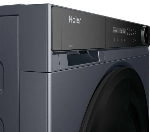 Haier HWB100B14858GUUK 10kg 1400 Spin Washing Machine - Graphite & Black