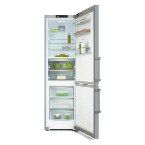 Miele KFN4797CD_CLST Freestanding Frost Free Fridge Freezer in Clean Steel