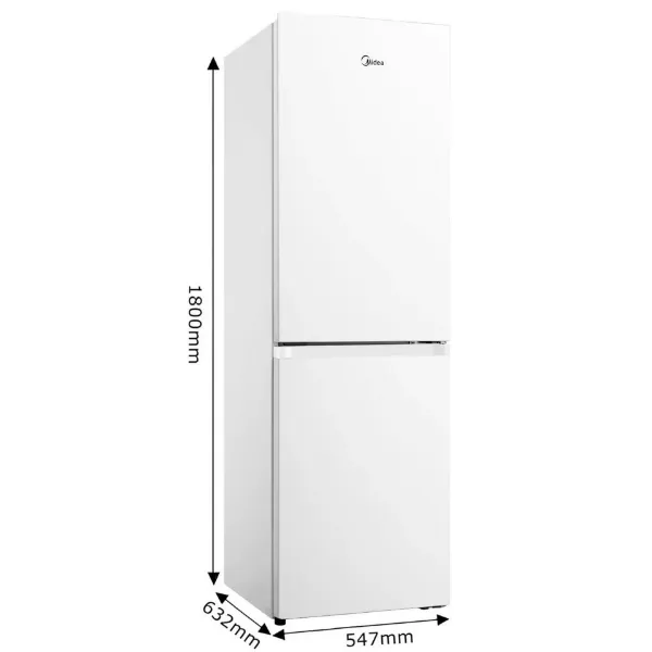 Midea MDRB379FGD01 54.7cm 60/40 Total No Frost Fridge Freezer - White