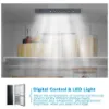 Midea MDRB379FGD30 54.7cm 60/40 Total No Frost Fridge Freezer - Black