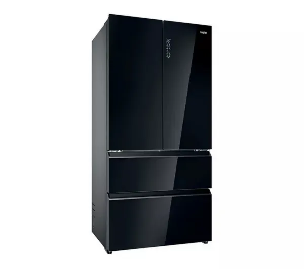 Haier HFR79F19DFGB  No Frost Multi-Door Fridge Freezer - Glass Inox Look