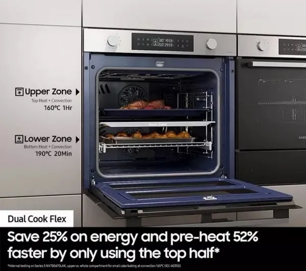 Samsung NV7B45305AK/U4 59.5cm Built In Electric Single Oven - Black Glass