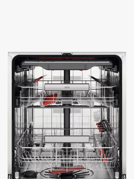 AEG FFB76727PM 7000 GlassCare Full Size Dishwasher Stainless Steel_Interior Rack Layout