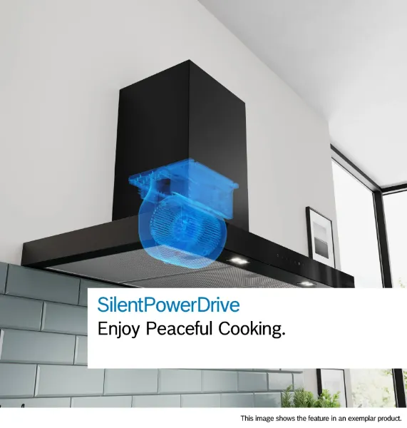 Bosch DWB67DN60B Series 6 60 cm Wall-mounted Cooker Hood in Matt Black  