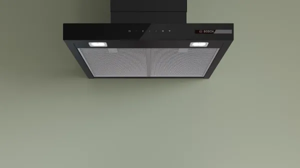 Bosch DWB67DN60B Series 6 60 cm Wall-mounted Cooker Hood in Matt Black  