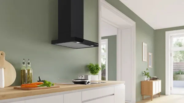 Bosch DWB67DN60B Series 6 60 cm Wall-mounted Cooker Hood in Matt Black  