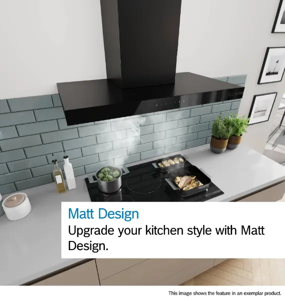 Bosch DWB95CC60B Series 4 90 cm Wall-mounted Cooker Hood in Matt Black 