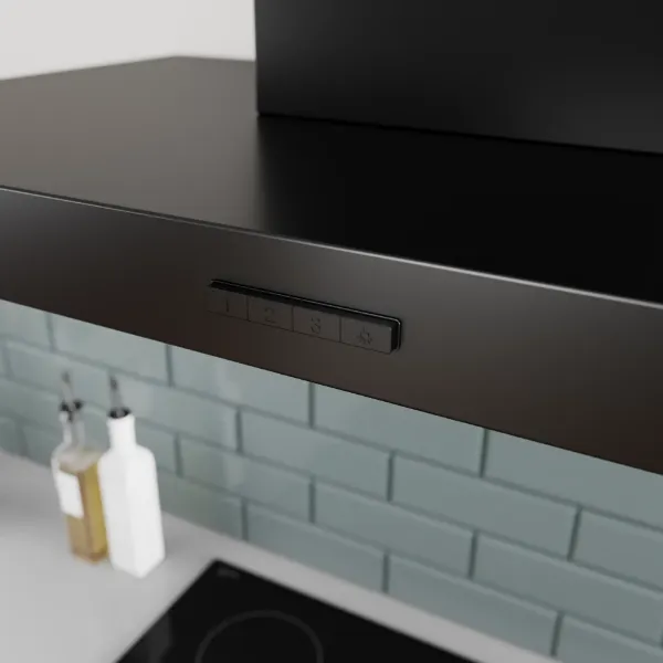 Bosch DWB65CC60B Series 4 60 cm Wall-mounted Cooker Hood in Matt Black 