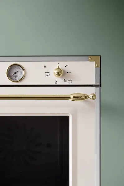 Bertazzoni F609HEREKTAG Heritage Series 60cm Electric Built-In Oven in Ivory/Gold